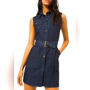 **NWT** Michael Kors Demin Belted Mini Dress